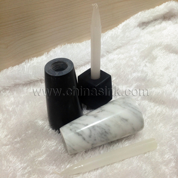 Natural stone different types of marble candle holders for home decor