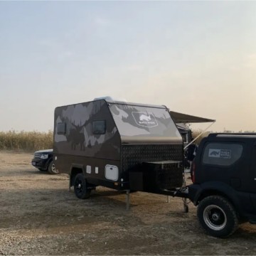 Trailer de trailer de rv caravana de travessa de topo de topo