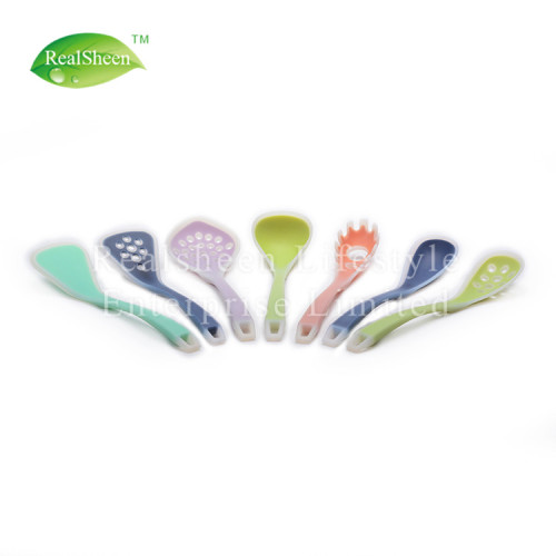 Utensili in silicone trasparente colorato con interno in nylon