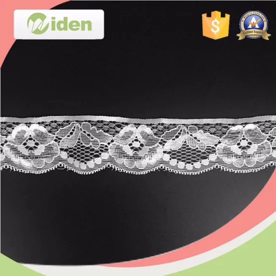 3.8 CM Elastic Latest Swiss Mesh Lace Ruffle Lace Trim