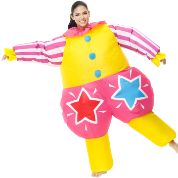 Unisex Adults Funny Halloween Inflatable Star Clown Costume