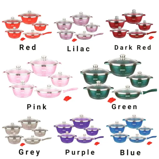 12-Piece Die Cast Aluminum Nonstick Cookware Set with Pots and Frying Pans