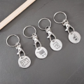 Customized Stainless Steel Keychain Metal Token for Supermarket Shopping Cart Deduction