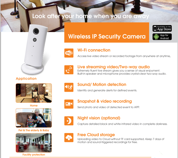 ip camera wireless ECP01