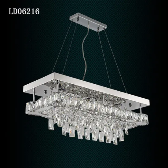 Led Square Chandelier Lighting Modern Crystal Chandelier Pendant Lamp