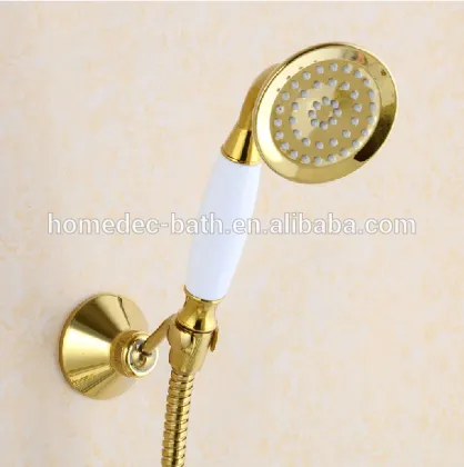 Brass gold bathing rainfall shower set