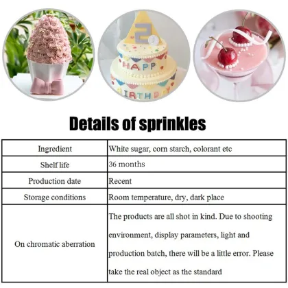 White Pearl DIY Baking Sprinkles for Cake Decorating
