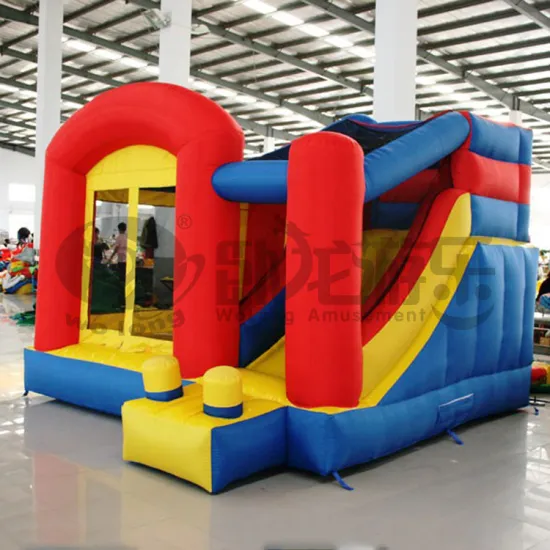 Eco friendly cheap commercial inflatable moonwalk bounce house castle slide