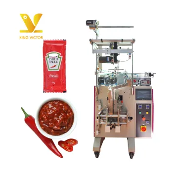 Vertical Hot Sauce Sachet Filling and Packing Machine for Thick Viscous Sauces