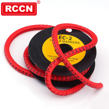 เครื่องหมายสายเคเบิล RCCN EC-0/2RD RED BURFFUFFOUND MARKER SLEEVE