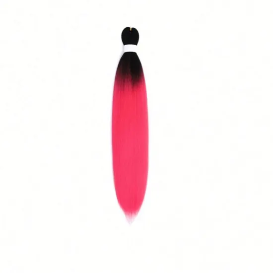MYZYR Ombre Pink Braiding Hair Extension for Braids 24inch/80g EZ Braid Hair Synthetic Crochet Heat Resistant Fake Hair