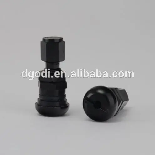 High precise Black Anodized Aluminum Car Wheel Tire Tubeless Valves Stem with Dust Caps