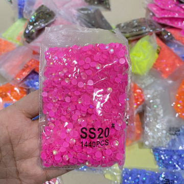 Customizable WHATSTONE Neon AB Logo Package: Rose Colored SS6-SS30 Flatback Rhinestones for Nail Art and Glass Decorations