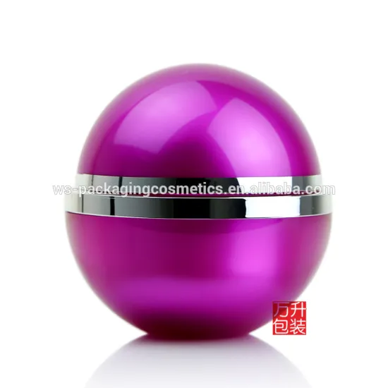 Spherical Plastic Acrylic 80ml Cosmetic Jars