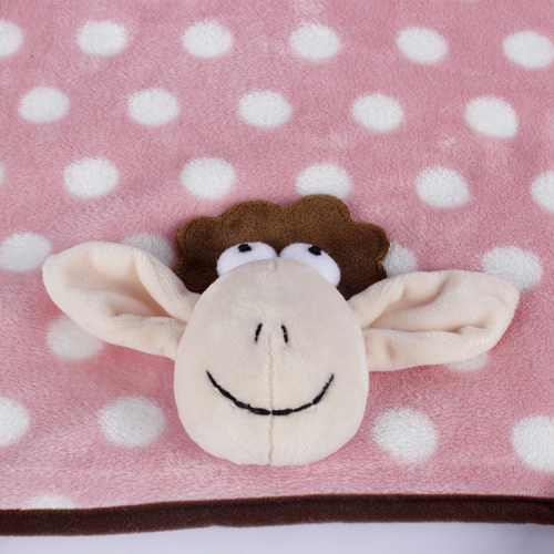 50*50cm Sheep Head Plush Soft Blanket, Stuffed Toy Blanket, Stuffed