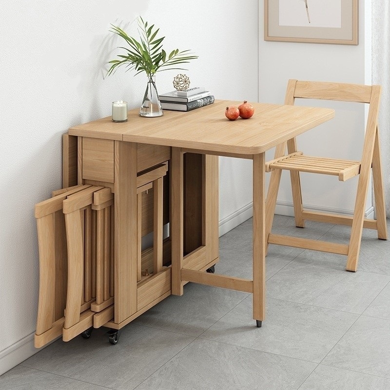 Foldable Wooden Desk And Chair Set