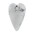 Howlite 25x40mm Love Heart Pendant for DIY Making Jewelry