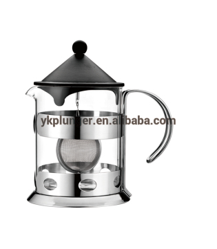 Stainless Steel Glass Tea Pot Coffee Maker