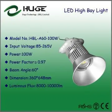 LED high power Bay light 100w 9000lm