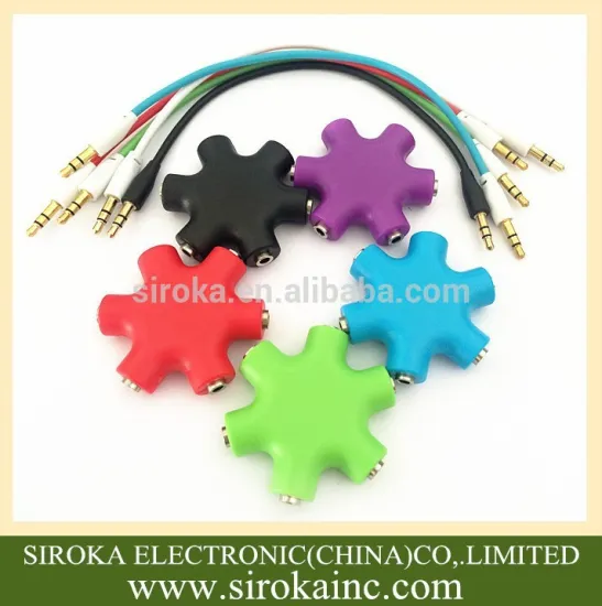 3.5mm 1 to 2 3 4 5 Earbuds Headphone Splitter Sharer Divider for Apple iPod