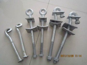 eye bolt M16 / pigtail hook/tension fitting/overhead line fitting /transmission line fitting/line fitting /line hardware