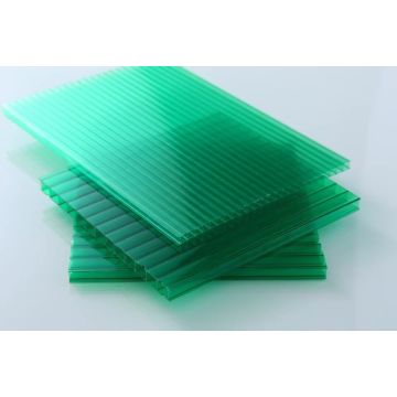 双墙结构蓝色聚碳酸酯面板用于建筑物