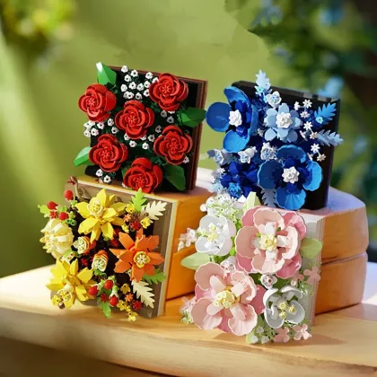 Wholesale DIY LEGO Rose Flower Toys for Kids - Mother's Day Gift Box