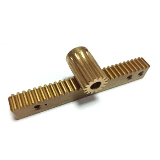 Custom design cnc machining precision brass gear rack and pinion for robot