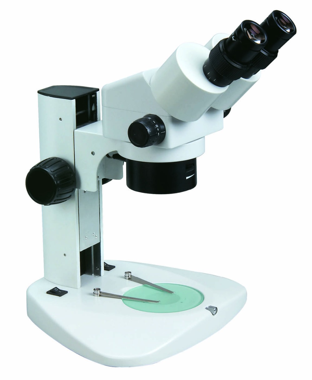 Microscopio de binoculares C-2D, microscopio estéreo de distancia de trabajo larga con LED 3W, microscopio móvil