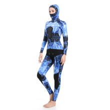 Trajes de neopreno de pesca submarina Seaskin con agua azul Camo Patern