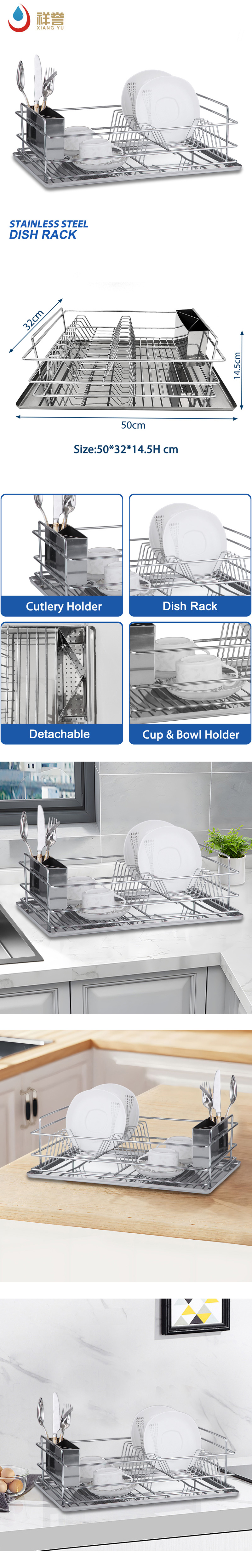 Stainless steel dish drying rack