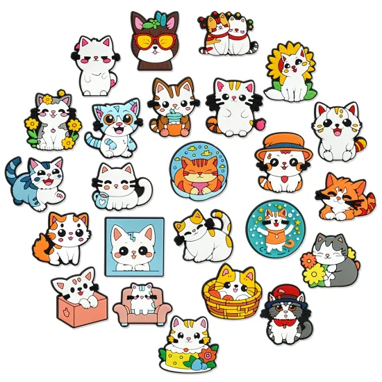 Wholesale PVC Cute Cat Shoes & Floral Shoe Accessories for Parties