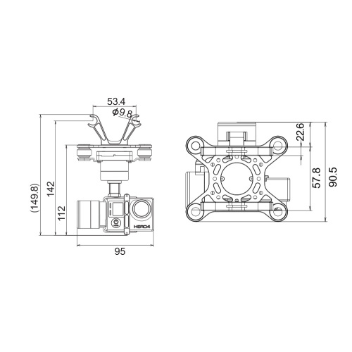 Zhiyun Z1 TINY2 3 Axis Gopro Aerial Gimbal