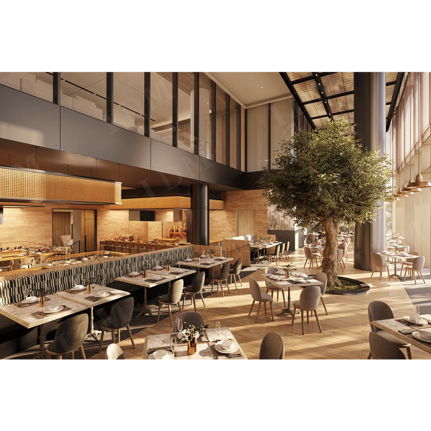 Dining furniture Leather Single Restaurant Cafe furniture