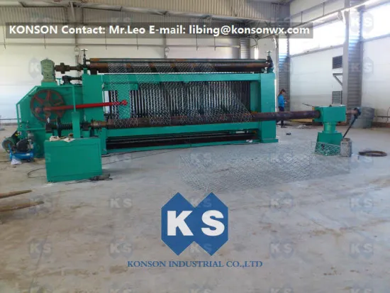 Hexagonal Wire Netting Machine Automatic 80x100mm Mesh Size Machine To Make Stone Cage