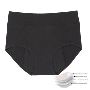 Aangepaste hoogbouw culotte menstruatie ondergoed voor zware stroom - lekbestendige periode ondergoed