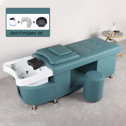 Head Therapy Massage Beauty Salon Equipment: Shampoo Bed with Head Massage for Hair Treatment