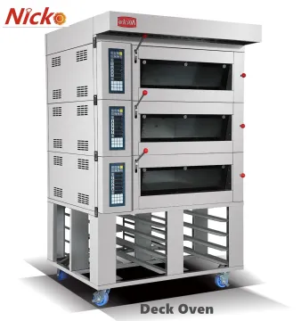 Large Bakry Machine 3 Deck 9 Trays Gas Deck Oven for Baking