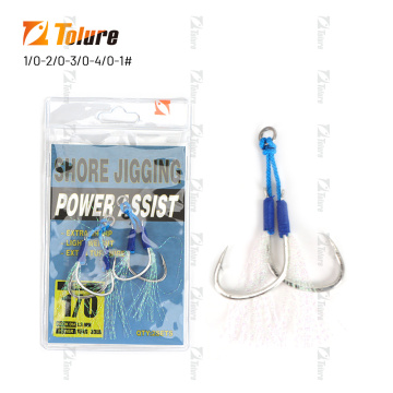 Hot Selling Double Assist Hook Set Luminous Jig Lure for Saltwater Fishing