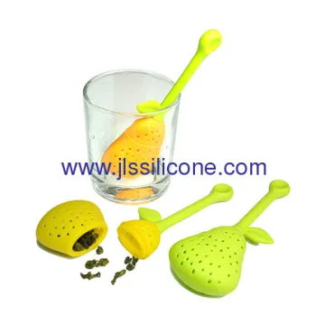 Odor Free Tea Infuser And Strainer Silicone Rubber Pear' Tea Bag 