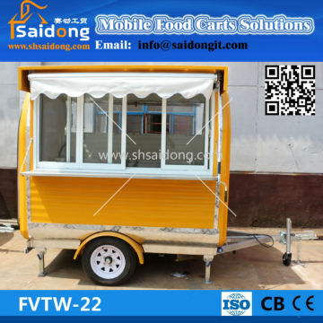 OEM new design food service trailer BBQ food truck with CE certificate