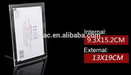 Transparent pegged acrylic photo fame