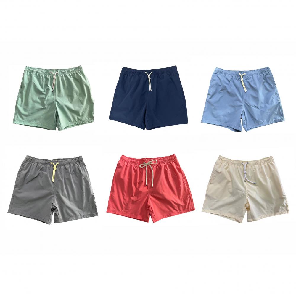 Polyester pure kleur heren strandbord shorts