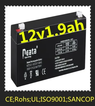 Neata 12v 1.9ah valve regulated rechargeable sealed lead acid ups storage battery