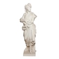 Handcrafted Antique Floral Marble Statue Bust