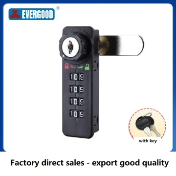 Tongue lock four-digit mechanical combination lock with ley