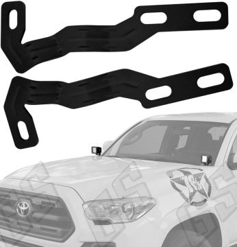 Engine Hood Hinge Ditch Brackets for 2016-2020 Toyota Tacoma LED Lights