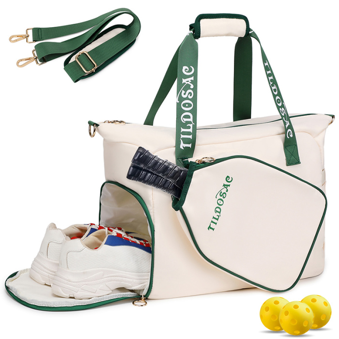 Portable Pickleball Tote Bag with Insulated Pockets