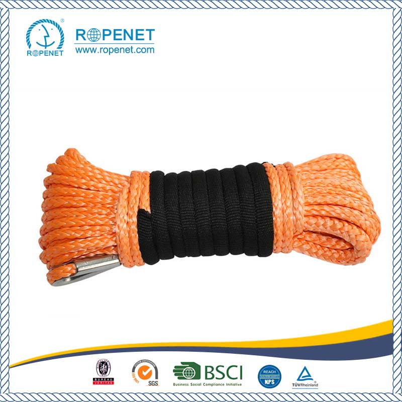 12mm UHMWPE Winch Rope With Blue/Orange Color