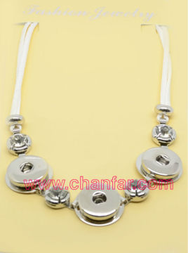 Best sell, Fashion Button Snap Charm Necklace Jewelry ,Exchangeable Necklace For Friend